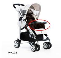 Picture of Recalled Waltz Stroller highlighting armrest bar/snack tray