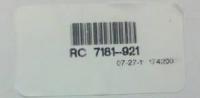 Picture of bar code on recalled Reflector