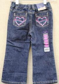 Falls Creek Kids jeans with hearts on rear pockets