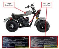 Picture of Mini Bikes Recalled by Baja Motorsports Due to Fall and Crash Hazards; Sold Exclusively at Tractor Supply Company