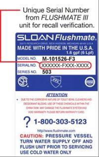 Picture of Flushmate Expands Recall of Flushmate III Pressure-Assisted Flushing Systems Due to Impact and Laceration Hazards