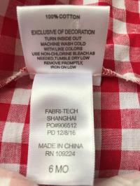 Picture of Fabri-Tech Recalls Infant Rompers Due to Choking Hazard; Sold Exclusively at Cracker Barrel Old Country Stores