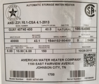 Picture of A. O. Smith Recalls Ultra-Low NOx Water Heaters Due to Fire Hazard