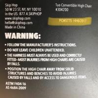 Picture of Skip Hop Recalls Convertible High Chairs Due to Injury and Fall Hazards