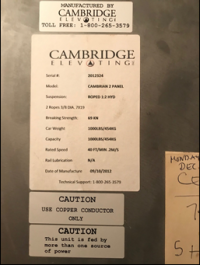 Picture of Cambridge Elevating Recalls Home Elevators Due to Fall Hazard