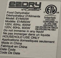 Picture of Greenfield World Trade Recalls Food Dehydrators Due to Fire Hazard