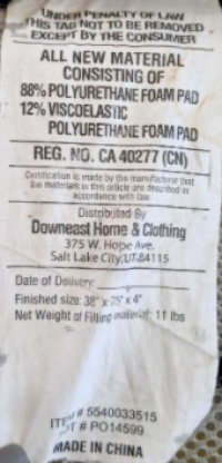 Picture of DownEast Outfitters Recalls Folding Mattresses Due to Violation of Federal Mattress Flammability Standard