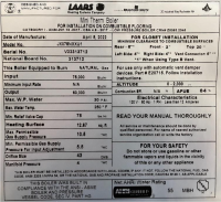 Picture of Laars Heating Systems Company Recalls Residential Boilers Due to Carbon Monoxide Hazard