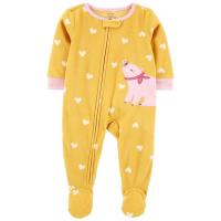 Picture of The William Carter Company Recalls Infant's Yellow Footed Fleece Pajamas with Animal Graphic Due to Puncture and Laceration Hazards