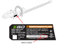 Picture of Chervon North America Recalls EGO Power+ Cordless Brushless Hedge Trimmers Due to Laceration Hazard
