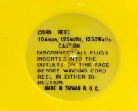 picture of label on recalled cord reel