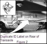 Figure 2: ID Label on Rear of Transaxle