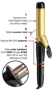 Picture of Recalled curling iron