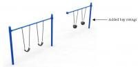 Picture of Recalled Single Post Swing Set with Added Bay Swings