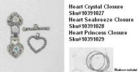 Picture of Recalled Heart Crystal Closure SKU# 10391027, Heart Seabreeze Closure SKU#10391028, Heart Princess Closure SKU# 10391029