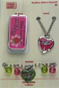 Picture of Recalled Lip Gloss, Locket, and Bracelet Sets