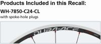 Picture of Recalled Model WH-7850 C24CL Carbon Clincher Wheel