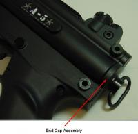 Picture of Recalled Paintball Marker showing End Cap Assembly