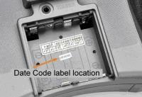 Picture of location of date code label