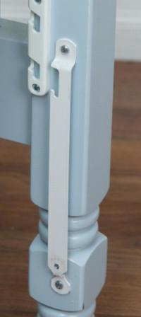 Picture of recalled Delta drop-side crib hardware