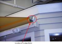 Picture of Recalled Awning showing location of awning motor