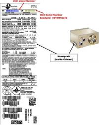 Detail of recalled garage heater label and its location