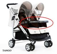 Picture of Recalled Tango Stroller highlighting armrest bar/snack tray
