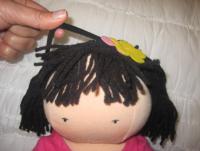 Picture of hair loop on recalled AUDREY doll
