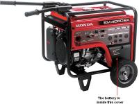 Picture of recalled battery location in portable generator