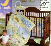 Picture of recalled drop side crib Model No. 343-9117 (about 700 units produced)