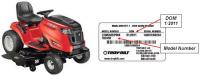 Picture of recalled Troy-Bilt tractor and sample label