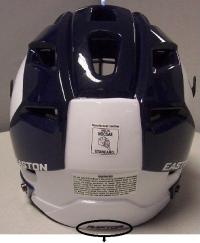 Picture of recalled Lacrosse Helmet showing location of the word 'Raptor'