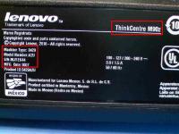 Picture of recalled M90z computer label showing model and serial number locations