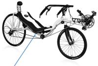 Picture of recalled Catbike Musashi Recumbent Bicycle showing serial number location