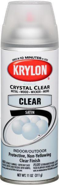 Picture of recalled Krylon Indoor/Outdoor Crystal Clear satin acrylic finish aerosol canister
