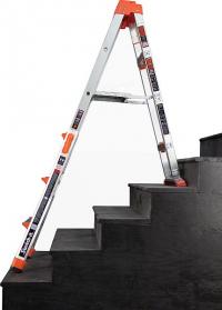 Switch-it stepstool /stepladder in the staircase-ready stepladder configuration