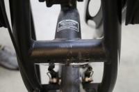 Location of serial number near to where the kickstand attaches to the frame on recalled elliptical cycle