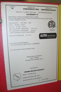 Picture of Crown Boiler Recalls Home Heating Boilers Due to Carbon Monoxide Hazard