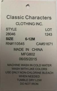Picture of Classic Characters Recalls Infant Booties Due to Choking Hazard; Sold Exclusively at Cracker Barrel Old Country Store