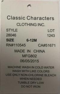 Picture of Classic Characters Recalls Infant Booties Due to Choking Hazard; Sold Exclusively at Cracker Barrel Old Country Store