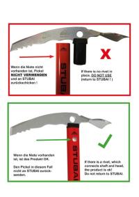 Picture of STUBAI Recalls Ice Axes Due to Laceration and Impact Hazards
