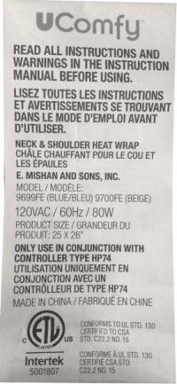 Picture of Emson Recalls UComfy Heat Wraps Due to Burn Hazard (Recall Alert)