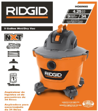 Picture of Emerson Tool Company Recalls RIDGID Wet/Dry Vacuums Due to Shock Hazard; Sold Exclusively at Home Depot