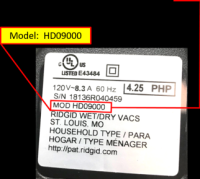 Picture of Emerson Tool Company Recalls RIDGID Wet/Dry Vacuums Due to Shock Hazard; Sold Exclusively at Home Depot