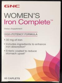 Picture of Women's Iron Complete Supplements Recalled by GNC Due to Failure to Meet Child Resistant Closure Requirement; Risk of Poisoning