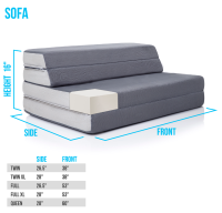 Picture of CVB Recalls LUCID Folding Mattress-Sofas Due to Violation of Federal Mattress Flammability Standard