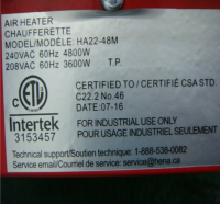 Picture of H.E. Industrial Recalls Electric Garage Heaters Due to Fire Hazard