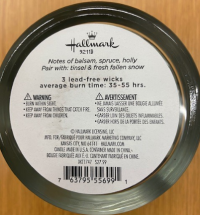 Picture of Hallmark Recalls Candles Due to Fire and Laceration Hazards