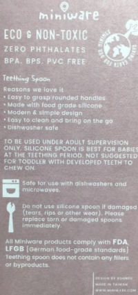 Picture of Bonnsu Recalls Miniware Teething Spoons Due to Choking Hazard