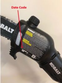 Picture of Kobalt Cordless Electric Pole Saws Sold Exclusively at Lowe's Stores Recalled Due to Laceration Hazard; Distributed by Hongkong Sun Rise Trading